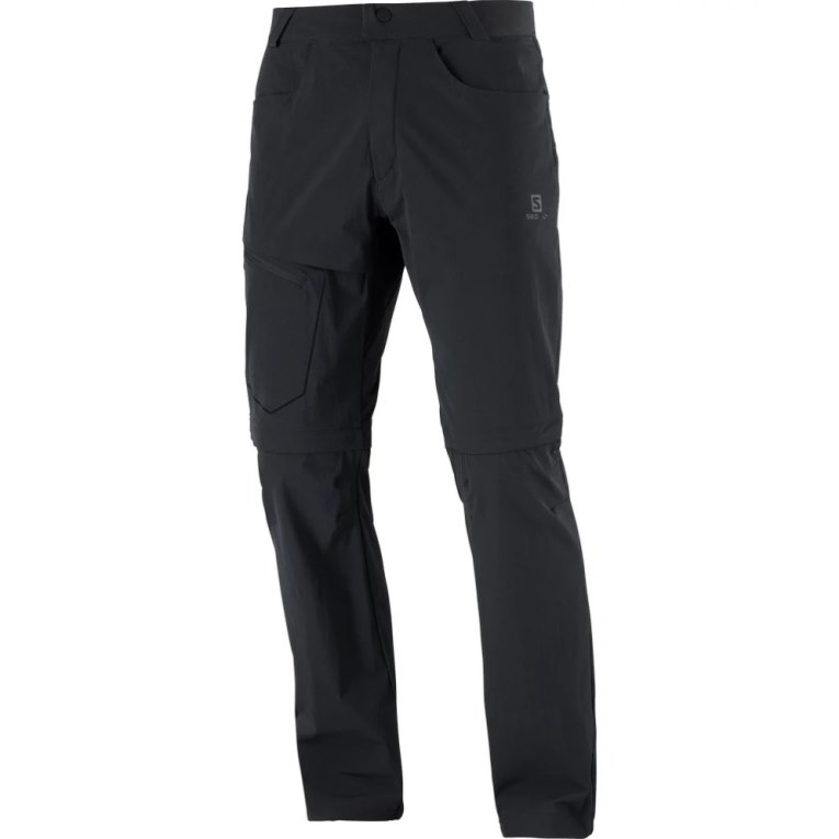 Black Salomon Wayfarer Zip Off Men's Sport Pants | PH 65710E